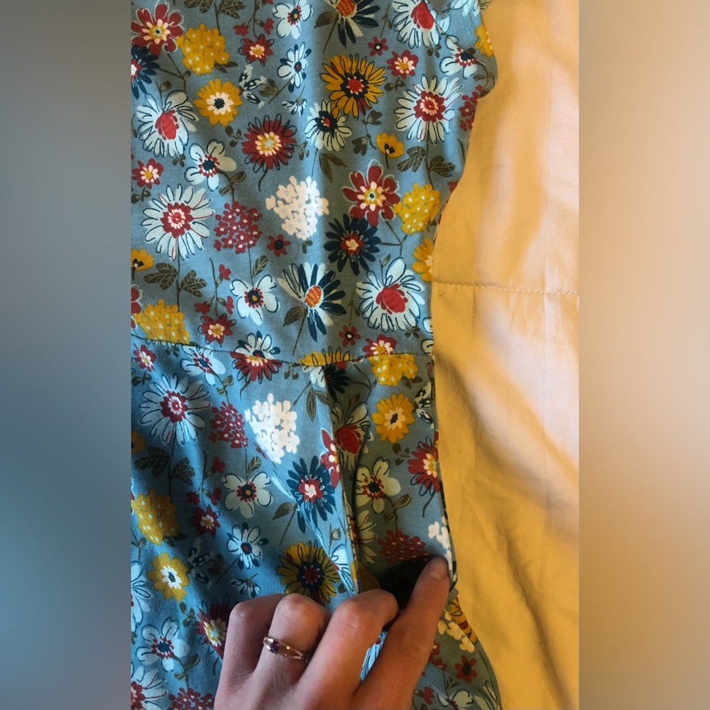 Wonder Nation Blue Floral Cap Sleeve Dress - Size 2XL (Juniors) - Picture 3 of 6